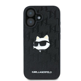 Karl Lagerfeld monograminis „Choupette“ galvos smeigtukas iPhone 16 telefonui – juodas