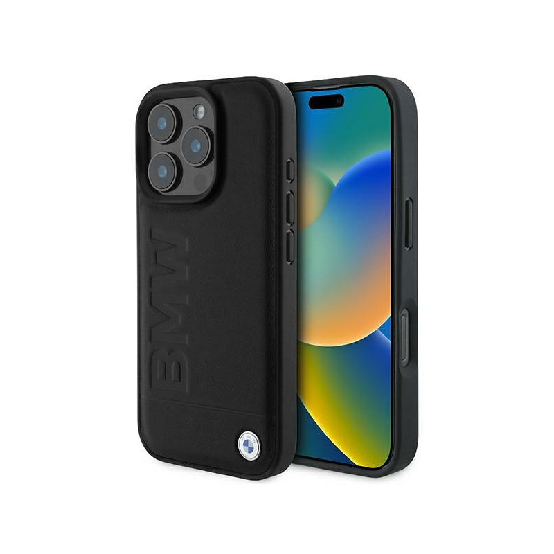 BMW odinis „Hot Stamp“ iPhone 16 Pro dėklas – juodas