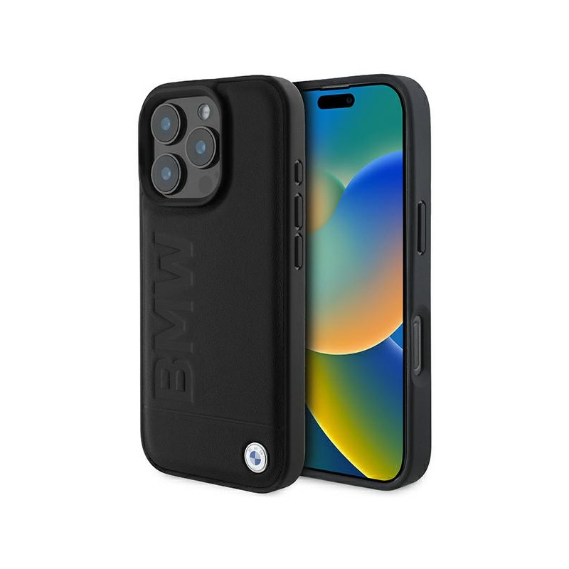BMW odinis „Hot Stamp“ iPhone 16 Pro Max dėklas – juodas