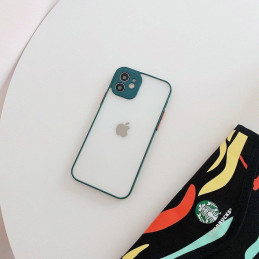 Milky Case silikoninis lankstus permatomas dėklas, skirtas Samsung Galaxy A42 5G tamsiai žaliai