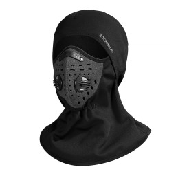 „Rockbros LF7127-1“ naujas aksominis sportinis balaklava su filtru – juodas