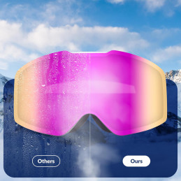„Qunature Pink“ berėmiai slidinėjimo akiniai – rožiniai
