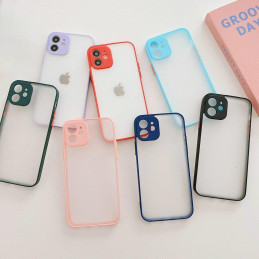Milky Case silikoninis lankstus permatomas dėklas, skirtas Samsung Galaxy S21+ 5G (S21 Plus 5G) raudonas