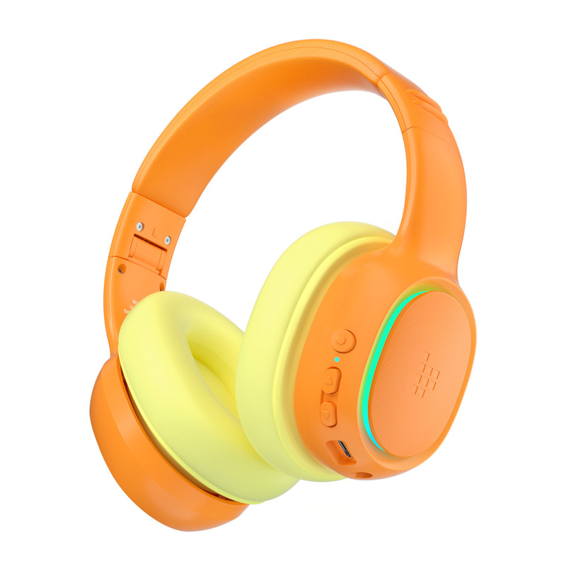 „Tronsmart KH03“ belaidės ausinės su ANC, vaikams, saugios – oranžinės