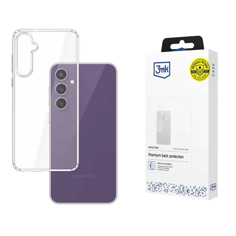 3mk šarvuotas dėklas, skirtas „Samsung Galaxy S24 FE“ - skaidrus