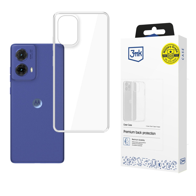 3mk skaidrus dėklas, skirtas Motorola Moto G85 - permatomas