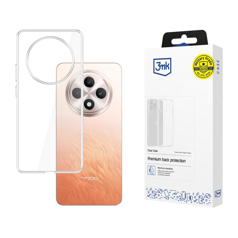 3mk skaidrus OPPO Reno 12 F\Fs dėklas - permatomas