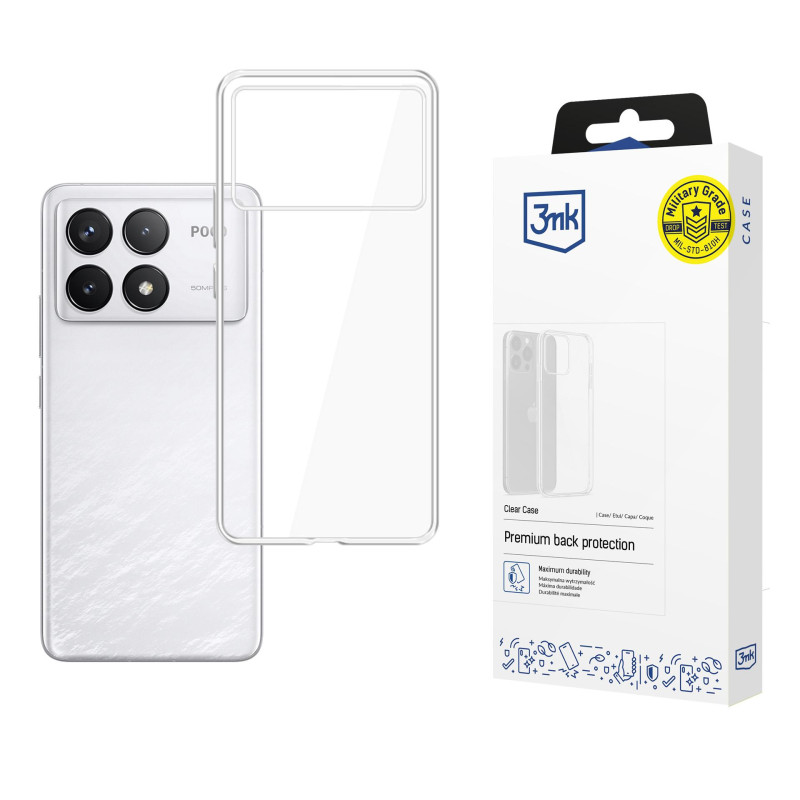 3mk skaidrus dėklas, skirtas „Xiaomi Poco F6 Pro“ - permatomas
