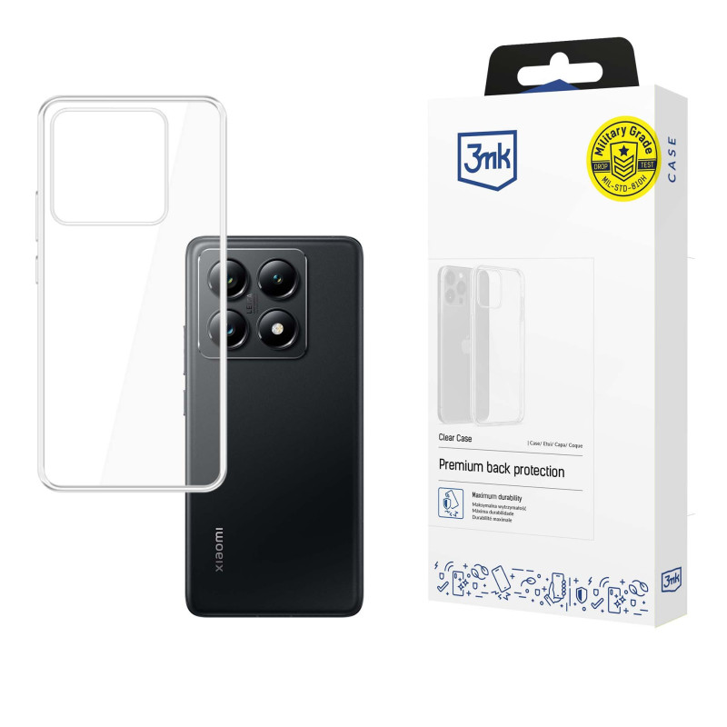 3mk skaidrus dėklas, skirtas „Xiaomi 14T Pro“ - permatomas