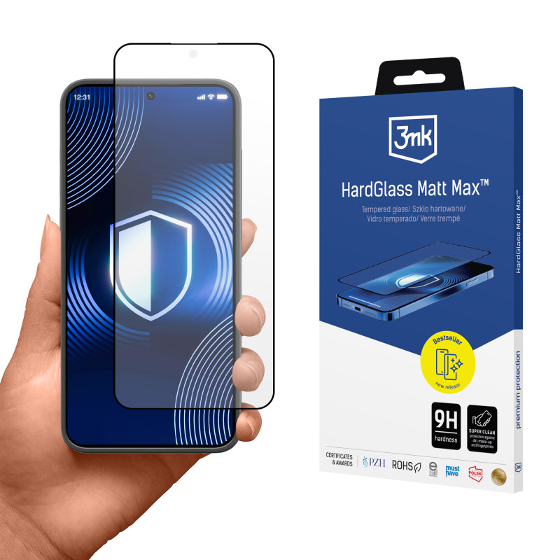 Matinis grūdintas stiklas 3mk HardGlass Matt Max, skirtas Samsung Galaxy S24+