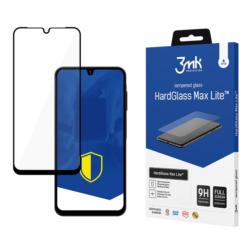 Grūdintas stiklas 3mk HardGlass Max Lite, juodas, skirtas Samsung Galaxy A16