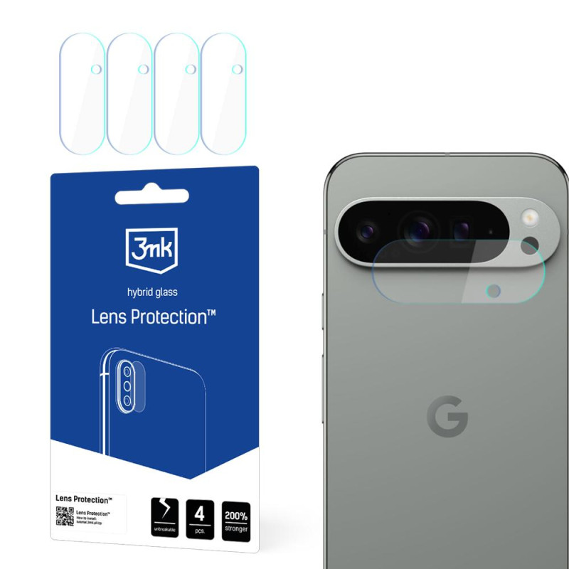 Hibridinis stiklas kameros objektyvui, 3 mk objektyvo apsauga, skirta „Google Pixel 9“