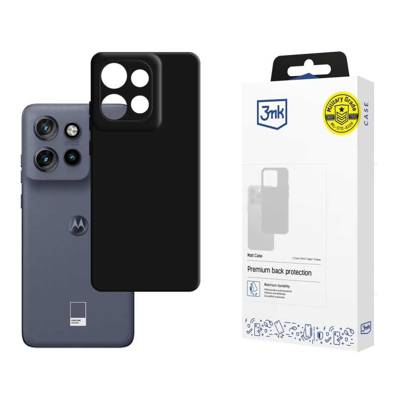 3mk matinis dėklas Motorola Edge 50 Neo - juodas