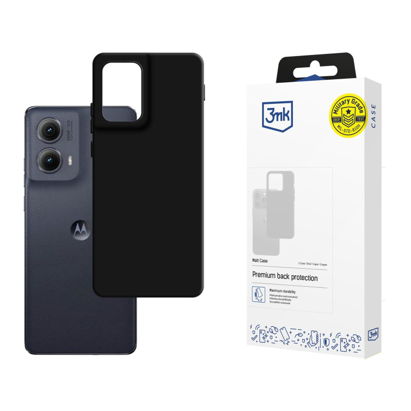 3mk matinis dėklas, skirtas „Motorola Edge 2024“ - juodas