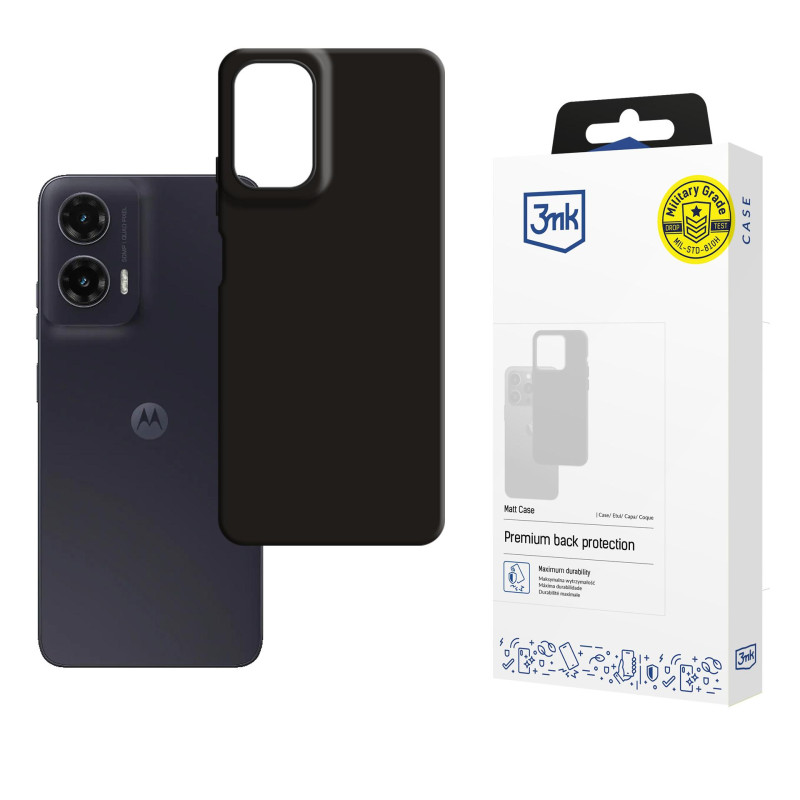 3mk matinis dėklas Motorola Moto G35 5G - juodas
