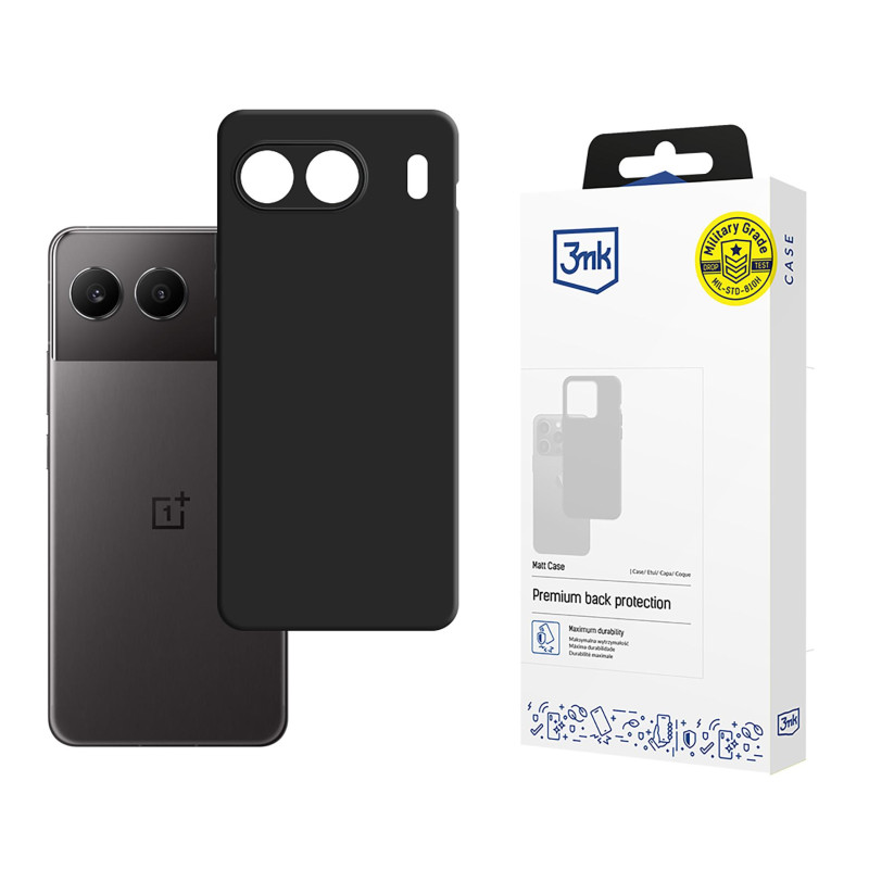 3mk matinis dėklas, skirtas „OnePlus Nord 4“ - juodas