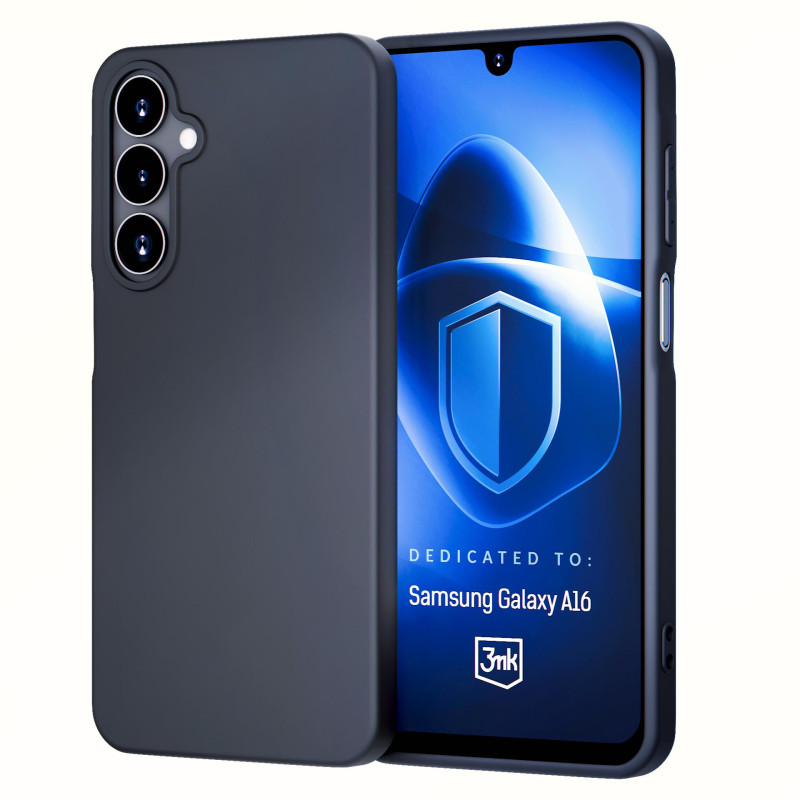3mk matinis dėklas, skirtas „Samsung Galaxy A16“ - juodas