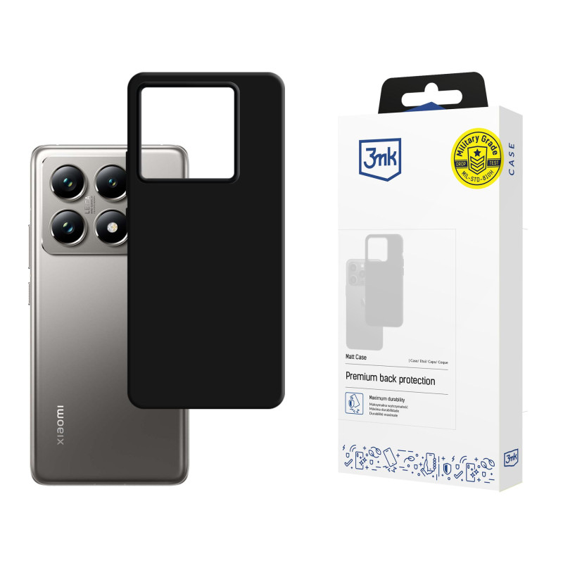 3mk matinis dėklas, skirtas „Xiaomi 14T Pro“ - juodas