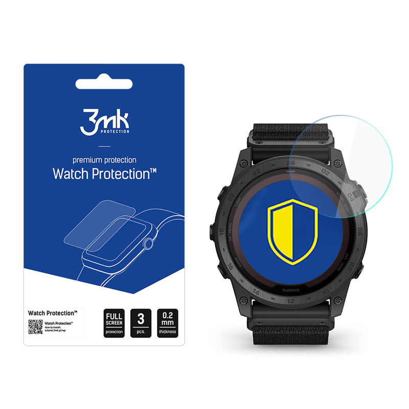Hibridinis stiklas 3mk laikrodžio apsaugai „FlexibleGlass“, skirtas „Garmin Tactix 7 Pro“