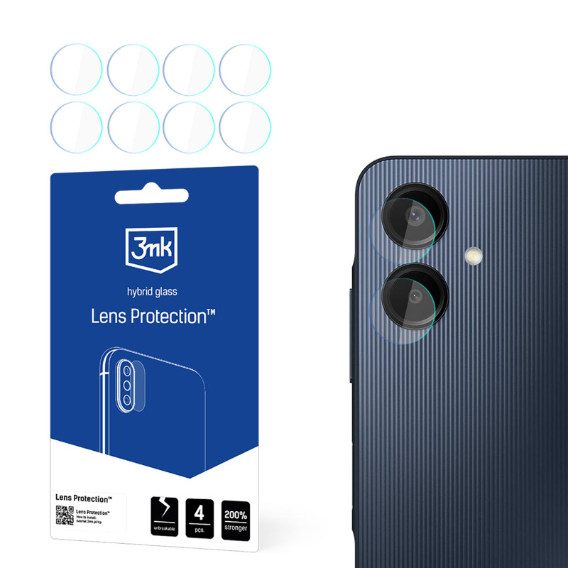 Hibridinis stiklas kameros objektyvui 3mk objektyvo apsauga, skirtas „Samsung Galaxy A06“
