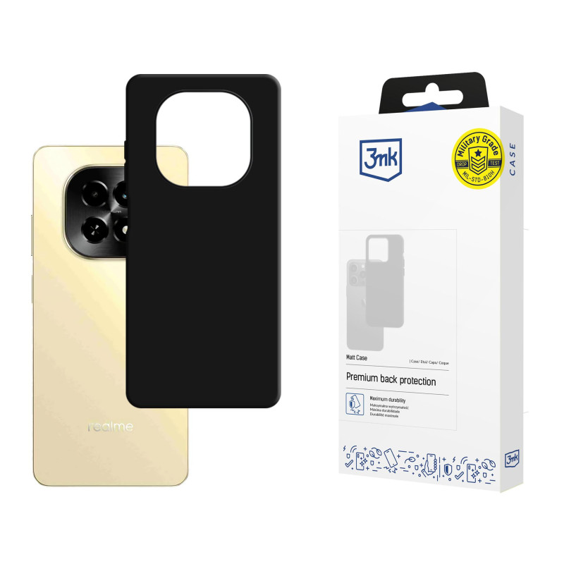 3mk matinis dėklas, skirtas „Realme C63 5G“ - juodas
