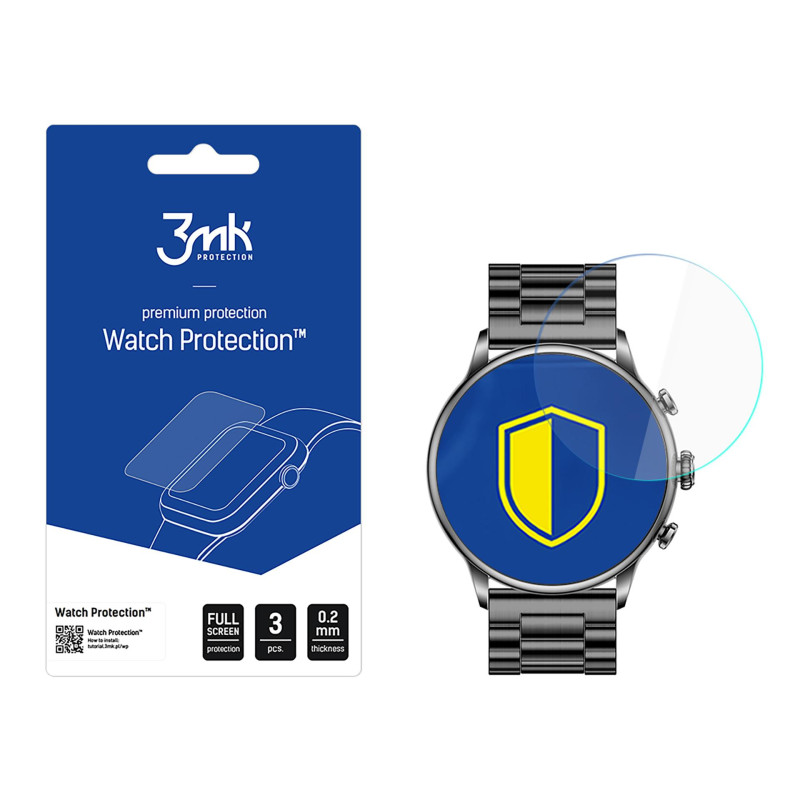 Apsauginė plėvelė išmaniojo laikrodžio ekranui 3mk Watch Protection ARC, skirta „myPhone Watch Elegant 2“