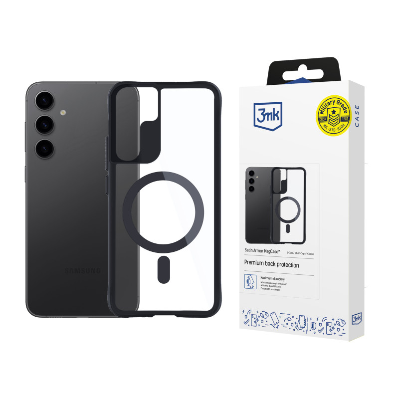 3mk Satin Armor MagCase, skirtas Samsung Galaxy S24 - skaidrus