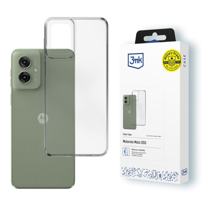 3mk skaidrus dėklas Motorola Moto G55 5G - permatomas