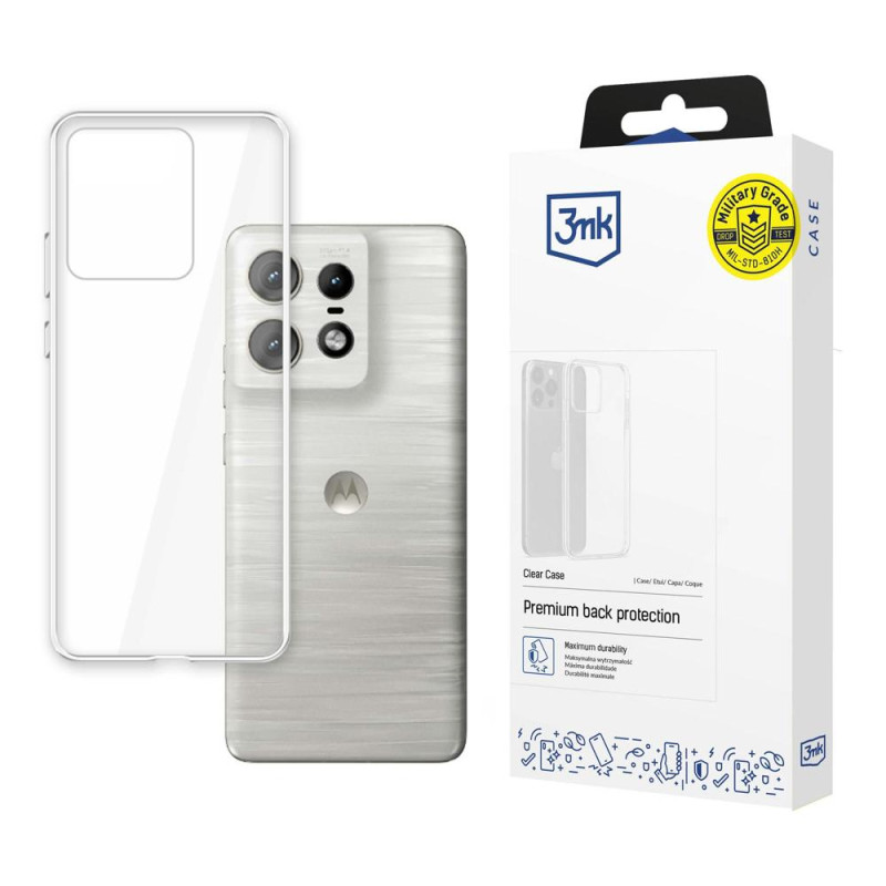 3mk skaidrus dėklas, skirtas „Motorola Edge 50 Pro“ - permatomas