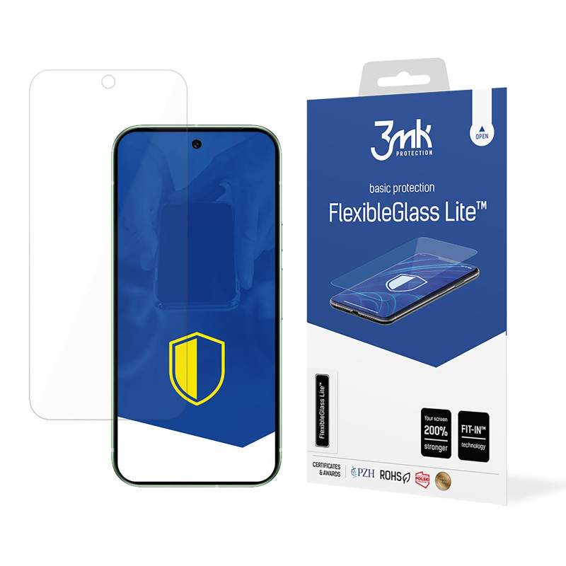 Hibridinis stiklas 3mk FlexibleGlass Lite™, skirtas „Google Pixel 9 / 9 Pro“
