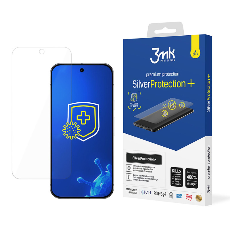 Antibakterinė apsauginė plėvelė 3mk SilverProtection+, skirta „Google Pixel 9 Pro XL“