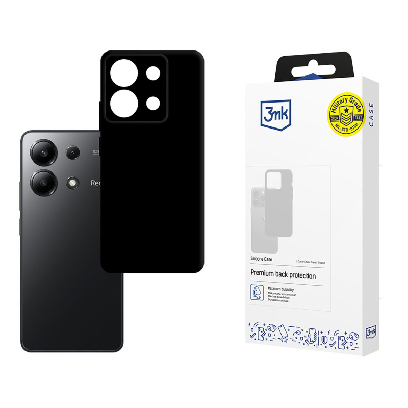 3mk silikoninis dėklas Xiaomi Redmi Note 13 4G - juodas