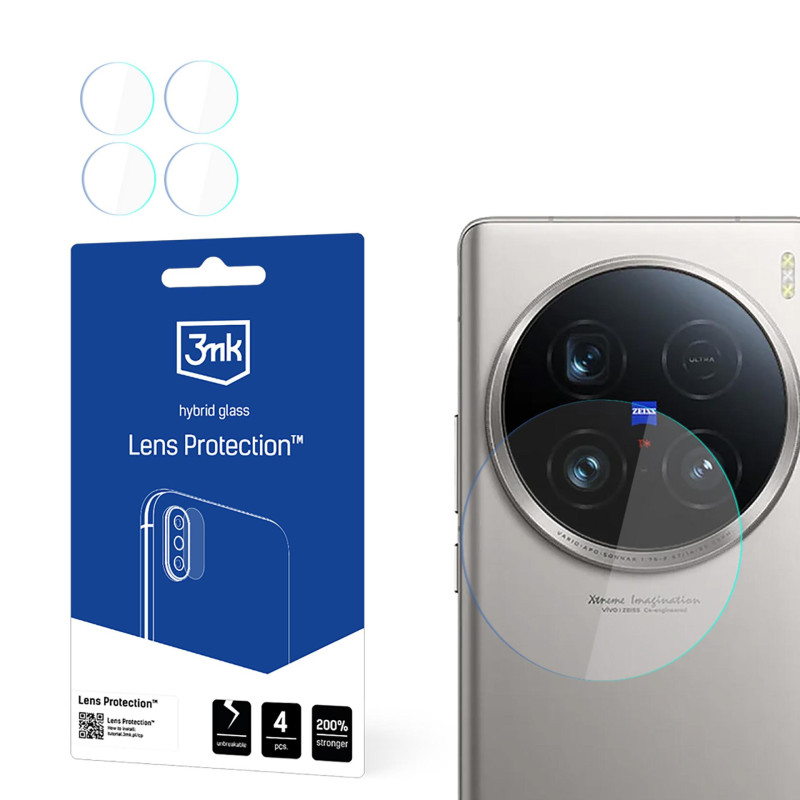 Hibridinis stiklas kameros objektyvui, 3 mk objektyvo apsauga, skirta „Vivo X100 Ultra“