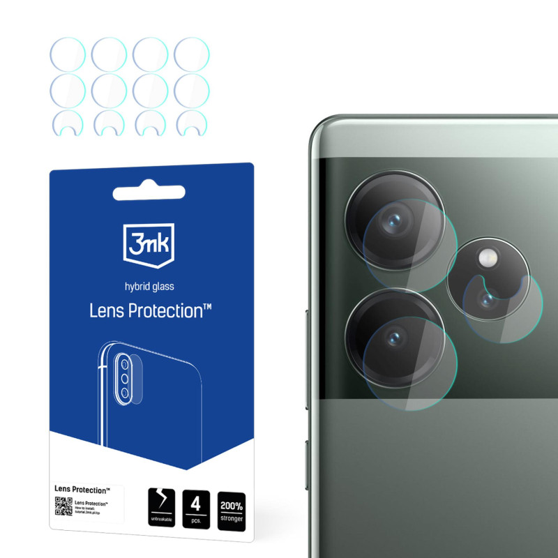Hibridinis stiklas kameros objektyvui, 3 mk objektyvo apsauga, skirta „Realme GT 6T“