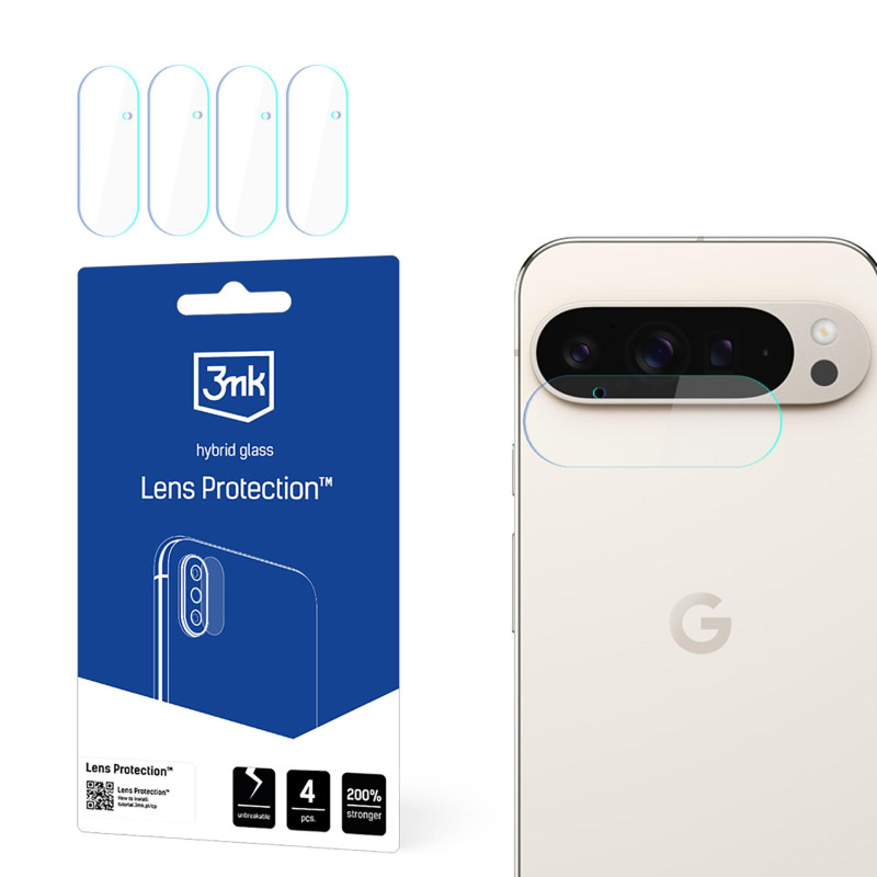 Hibridinis stiklas kameros objektyvui, 3 mk objektyvo apsauga, skirta „Google Pixel 9 Pro XL“