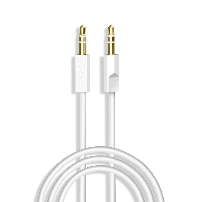 Dudao AUX kabelio mini lizdas 3,5 mm 1 m 3 polių stereo baltas (L12S baltas)
