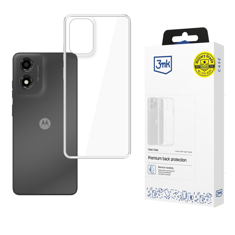 3mk skaidrus dėklas Motorola Moto E14/ G04/ G04S - permatomas