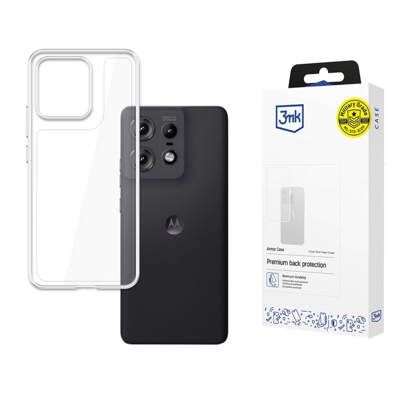 3mk „Armor“ dėklas, skirtas „Motorola Edge 50 Pro“ - skaidrus