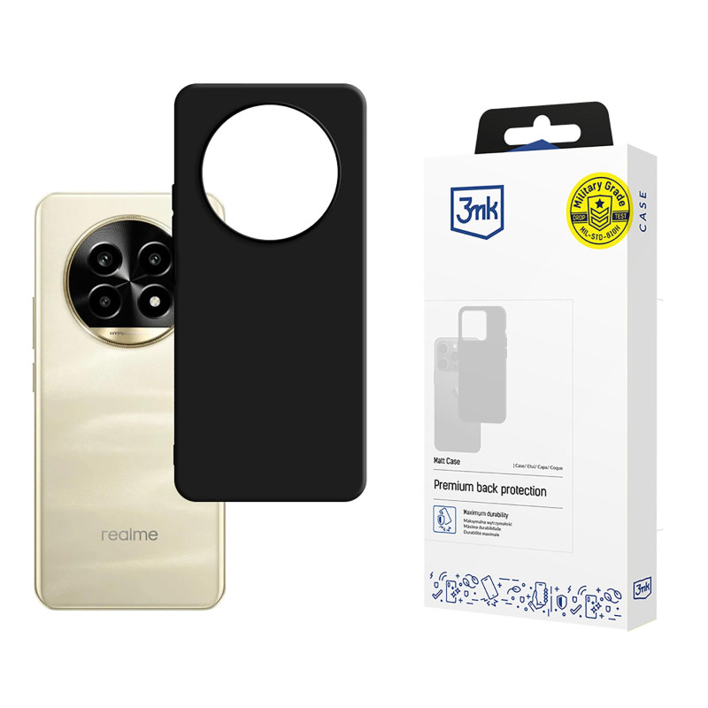 3mk matinis dėklas, skirtas „Realme 13 Pro+ 5G“ / „Realme 13 Pro 5G“ – juodas