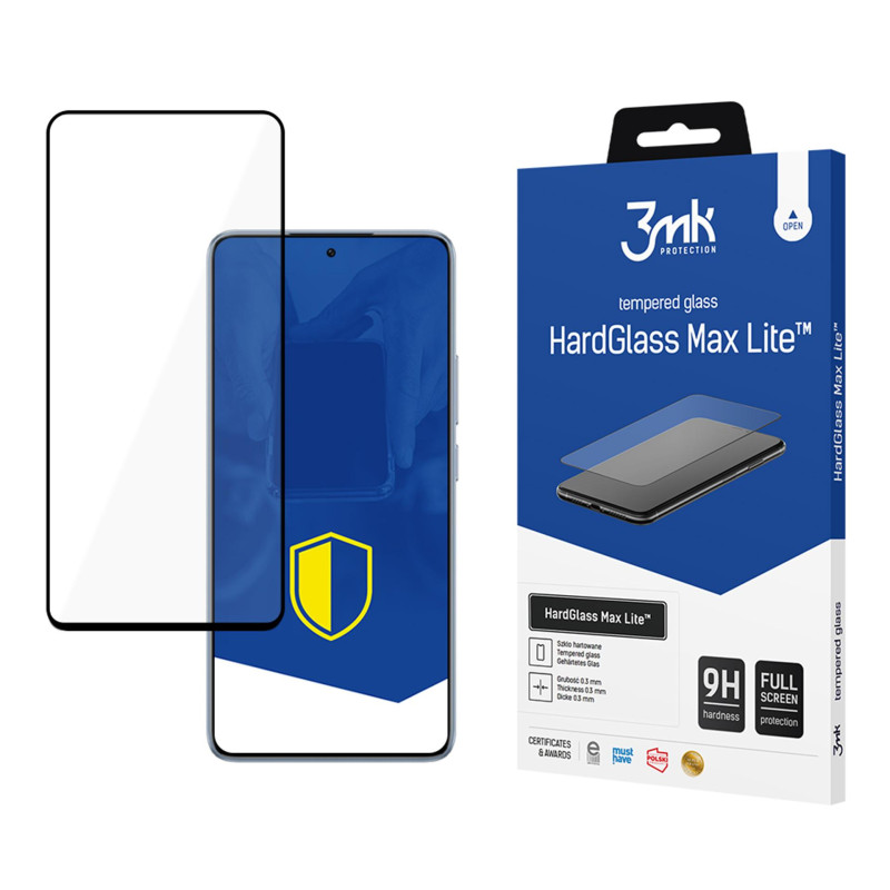 Grūdintas stiklas 3mk HardGlass Max Lite juodas Xiaomi 14T