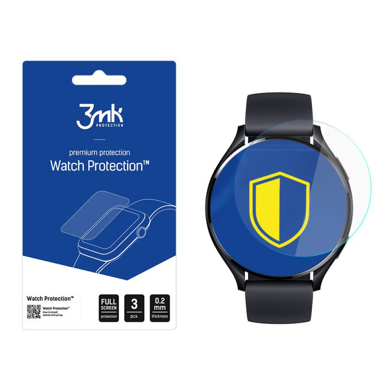 3mk Watch Protection ARC išmaniojo laikrodžio ekrano apsauga, skirta „Xiaomi Watch 2“.