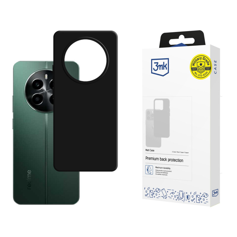 3mk matinis dėklas, skirtas „Realme 13 4G“ - juodas