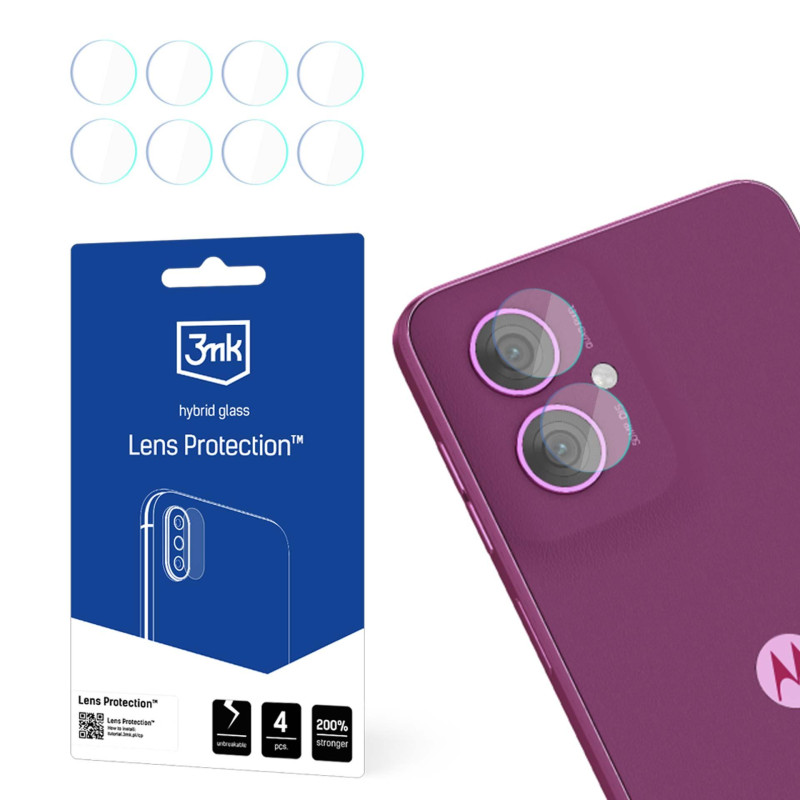 3mk objektyvo apsaugos hibridinis kameros stiklas, skirtas „Motorola Moto G55 5G“