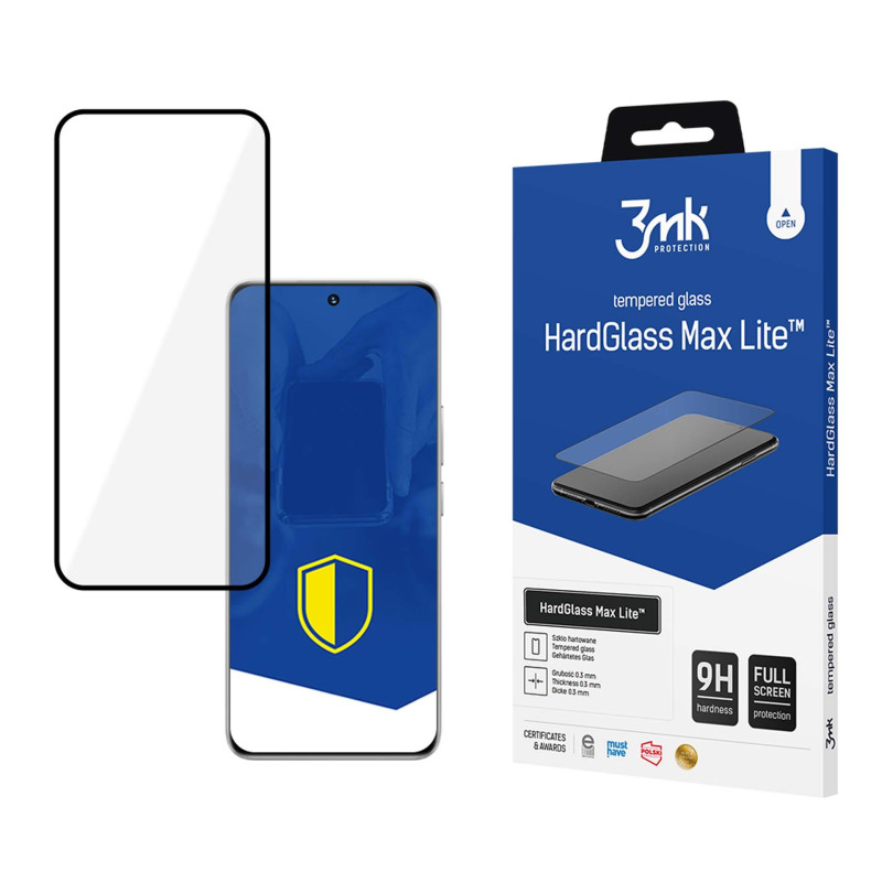 Grūdintas stiklas 3mk HardGlass Max Lite Black, skirtas Honor 200