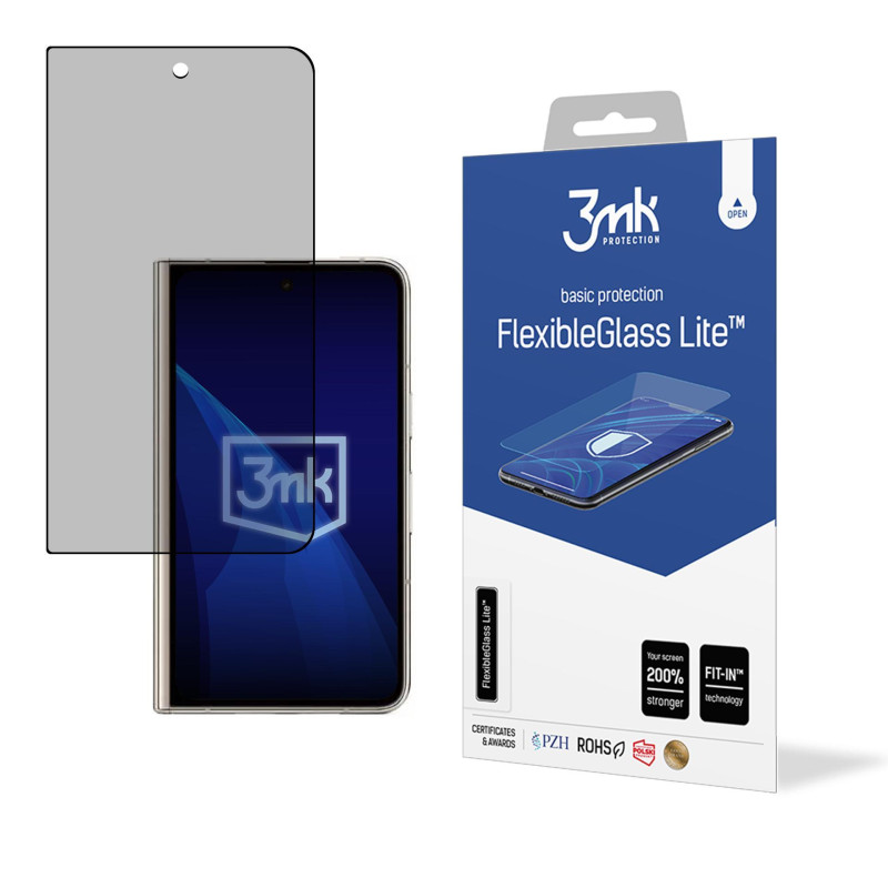 Hibridinis stiklas 3mk „FlexibleGlass Lite™“ „Google Pixel Fold“ telefone (priekyje)