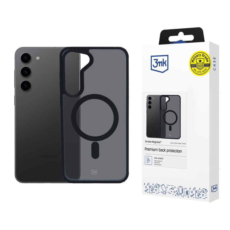 3mk dūminis „MagCase“, skirtas „Samsung Galaxy S23 5G“ – juodas