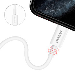 „Dudao L6X USB-C“ – „Lightning PD“ 20 W 1 m kabelis – baltas