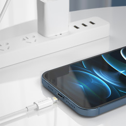 „Dudao L6X USB-C“ – „Lightning PD“ 20 W 1 m kabelis – baltas