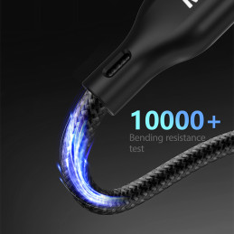 „Apple Watch Dudao A12Max+ PD“ 100 W 3in1 įkrovimo laidas: USB-C „Lightning“ 1,2 m – juodas