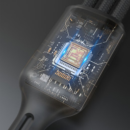 „Apple Watch Dudao A12Max+ PD“ 100 W 3in1 įkrovimo laidas: USB-C „Lightning“ 1,2 m – juodas